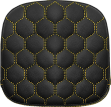 Load image into Gallery viewer, Saddlemen Sissy Bar Pad - Honeycomb - Gold Stitching 040749GOL - Main Product View