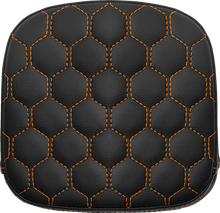 Load image into Gallery viewer, Saddlemen Sissy Bar Pad - Honeycomb - Orange Stitching 040749ORA - Main Product View