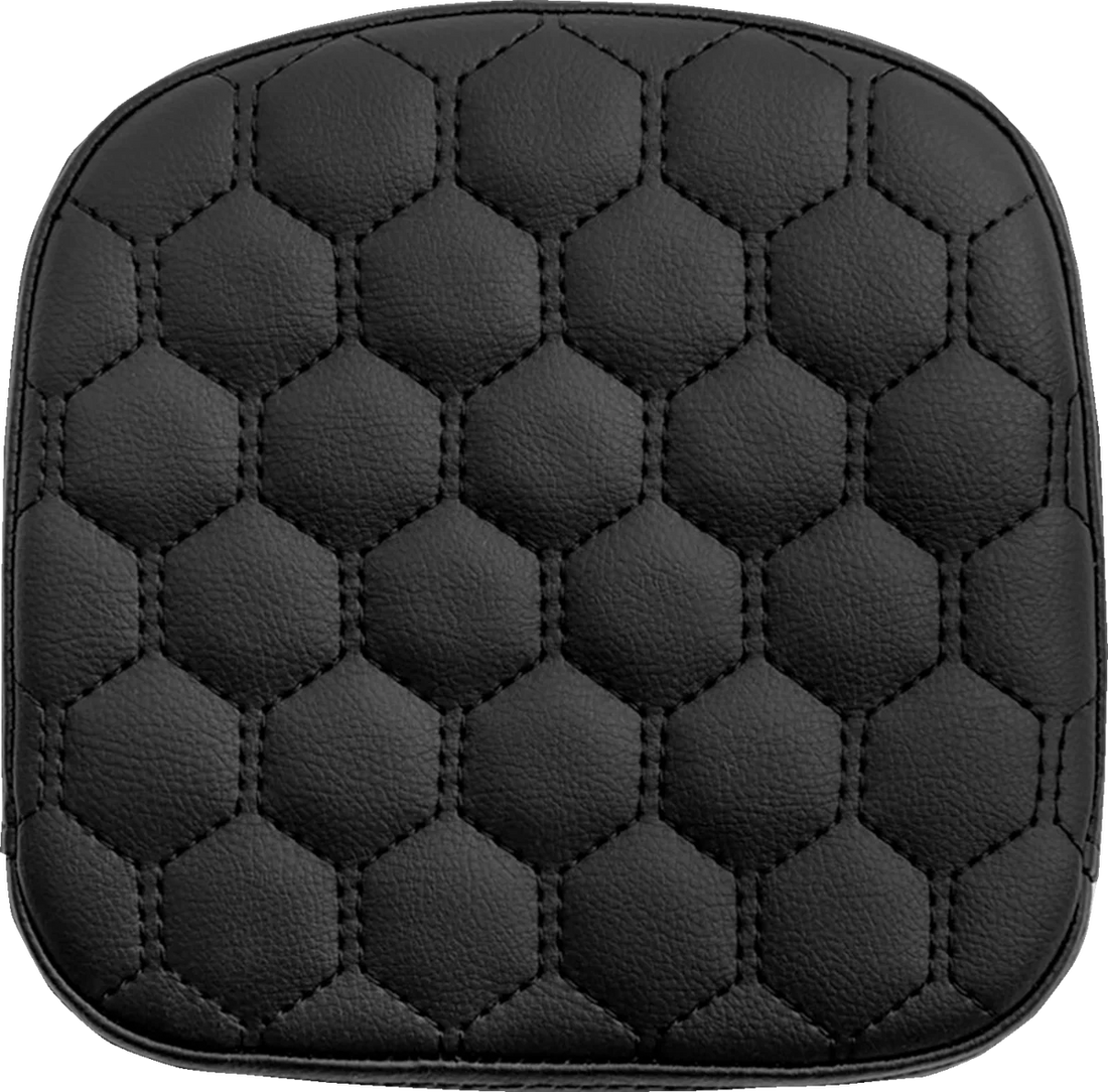 Saddlemen Sissy Bar Pad - Honeycomb - Orange Stitching 040749ORA - Side View
