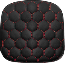 Load image into Gallery viewer, Saddlemen Sissy Bar Pad - Honeycomb - Red Stitching 040749RED - Main Product View