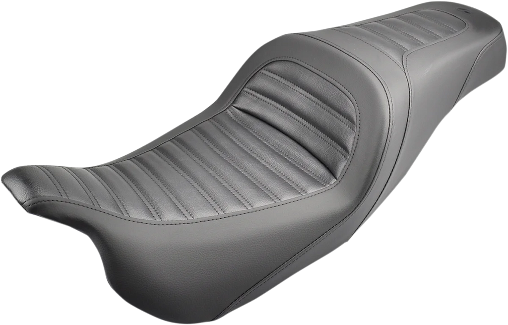 Saddlemen Slim Roll & Pleat Seat - Black - '08-'23 FL 808-07B-161 - Side View