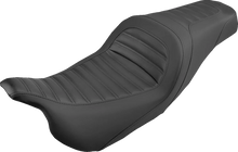 Load image into Gallery viewer, Saddlemen Slim Roll &amp; Pleat Seat - Black 897-07-161 - Side View