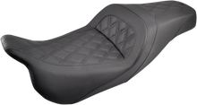 Load image into Gallery viewer, Saddlemen Slim Seat - Black - Lattice Stitch - '08-'23 FL 808-07B-162 - Main Product View