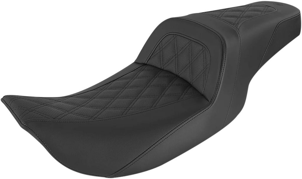 Saddlemen Slim Seat - Black - Lattice Stitch - '99-'07 FL 897-06-162 - Main Product View
