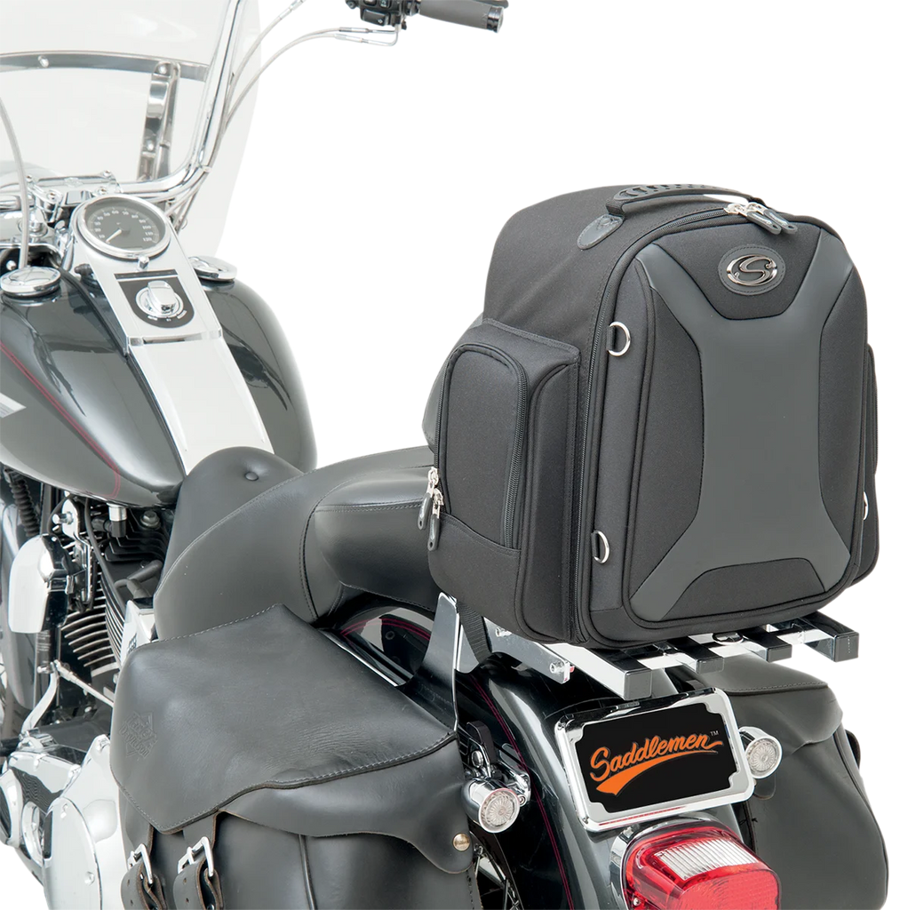 Saddlemen Sport Sissy Bar Bag - Black EX000689 - Installation View