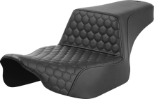Load image into Gallery viewer, Saddlemen Step-Up Seat - Extended Reach - Front Honeycomb - Black Stitch - FL '23-'24 823-07-17800 - Main Product View