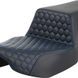 Load image into Gallery viewer, Saddlemen Step-Up Seat - Extended Reach - Front Honeycomb - Blue Stitch - FL '23-'24 823-07-17801 - Main Product View