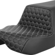 Load image into Gallery viewer, Saddlemen Step-Up Seat - Extended Reach - Front Honeycomb - Silver Stitch - FL '23-'24 823-07-17805 - Main Product View