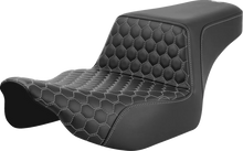 Load image into Gallery viewer, Saddlemen Step-Up Seat - Extended Reach - Front Honeycomb - Silver Stitch - FL '23-'24 823-07-17805 - Main Product View