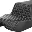Load image into Gallery viewer, Saddlemen Step-Up Seat - Extended Reach - Front Honeycomb - White Stitch - FL '23-'24 823-07-17806 - Main Product View