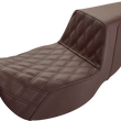 Load image into Gallery viewer, Saddlemen Step-Up Seat - Extended Reach - Front Lattice Stitch - Brown - FL '08-'23 808-07B-172BREX - Main Product View
