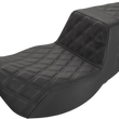 Load image into Gallery viewer, Saddlemen Step-Up Seat - Extended Reach - Full Lattice Stitch - Black - FL '08-'23 808-07B-175E - Main Product View