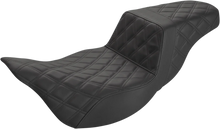 Load image into Gallery viewer, Saddlemen Step-Up Seat - Extended Reach - Full Lattice Stitch - Black - FL '08-'23 808-07B-175E - Main Product View