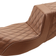 Load image into Gallery viewer, Saddlemen Step-Up Seat - Extended Reach - Full Lattice Stitch - Brown - FL '08-'23 808-07B-175BREX - Main Product View