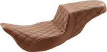 Load image into Gallery viewer, Saddlemen Step-Up Seat - Extended Reach - Full Lattice Stitch - Brown - FL '08-'23 808-07B-175BREX - Main Product View