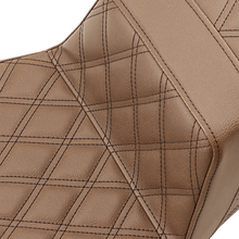 Load image into Gallery viewer, Saddlemen Step-Up Seat - Extended Reach - Full Lattice Stitch - Brown - FL '08-'23 808-07B-175BREX - Side View