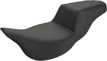 Load image into Gallery viewer, Saddlemen Step-Up Seat - Extended Reach - Rear Lattice Stitch - Black - FL '08-'23 808-07B-173E - Main Product View