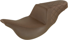 Load image into Gallery viewer, Saddlemen Step-Up Seat - Extended Reach - Rear Lattice Stitch - Brown - '08-'23 FL 808-07B-173BREX - Main Product View
