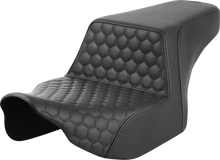 Load image into Gallery viewer, Saddlemen Step-Up Seat - Front Honeycomb - Black Stitching - FL '23-'24 823-07-17700 - Main Product View