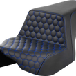 Load image into Gallery viewer, Saddlemen Step-Up Seat - Front Honeycomb - Blue Stitching - FL '23-'24 823-07-17701 - Main Product View