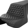 Load image into Gallery viewer, Saddlemen Step-Up Seat - Front Honeycomb - Gray Stitching - FL '23-'24 823-07-17702 - Main Product View