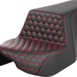 Load image into Gallery viewer, Saddlemen Step-Up Seat - Front Honeycomb - Red Stitching - FL '23-'24 823-07-17704 - Main Product View