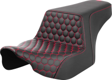 Load image into Gallery viewer, Saddlemen Step-Up Seat - Front Honeycomb - Red Stitching - FL '23-'24 823-07-17704 - Main Product View