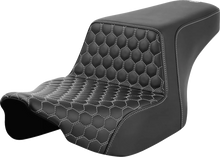 Load image into Gallery viewer, Saddlemen Step-Up Seat - Front Honeycomb - Silver Stitching - FL '23-'24 823-07-17705 - Main Product View