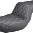 Load image into Gallery viewer, Saddlemen Step-Up Seat - Front Lattice Stitch - Black - Dyna 806-04-172 - Main Product View