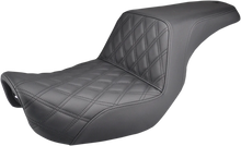 Load image into Gallery viewer, Saddlemen Step-Up Seat - Front Lattice Stitch - Black - Dyna 806-04-172 - Main Product View