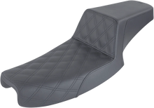 Load image into Gallery viewer, Saddlemen Step-Up Seat - Front Lattice Stitch - Black - Dyna 891-04-172 - Main Product View