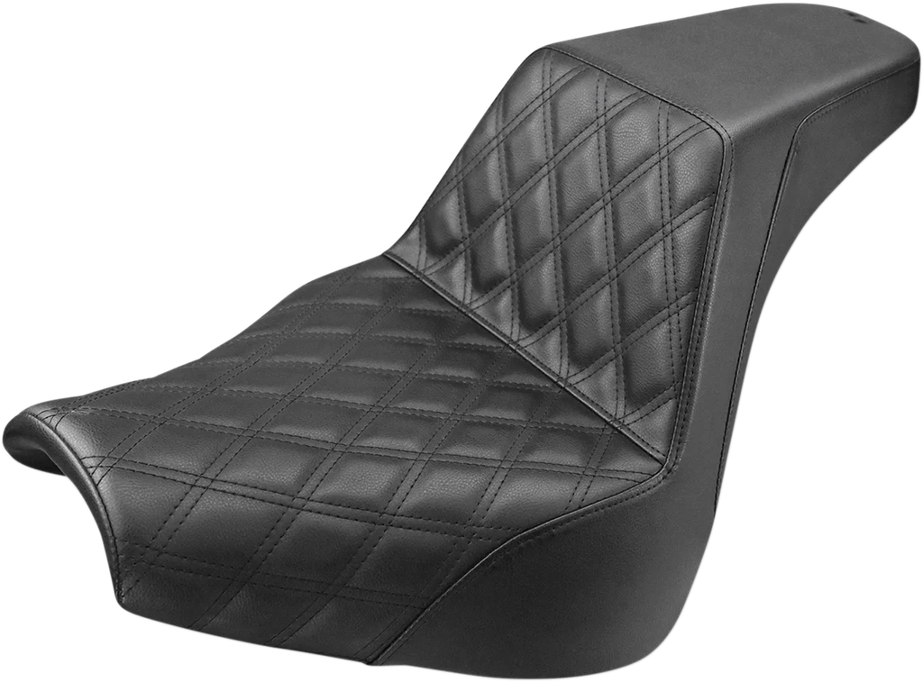 Saddlemen Step-Up Seat - Front Lattice Stitch - Black - FXBR/S '18-'20 818-31-172 - Main Product View