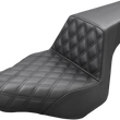 Load image into Gallery viewer, Saddlemen Step-Up Seat - Front Lattice Stitch - Black - FXSB 813-27-172 - Main Product View