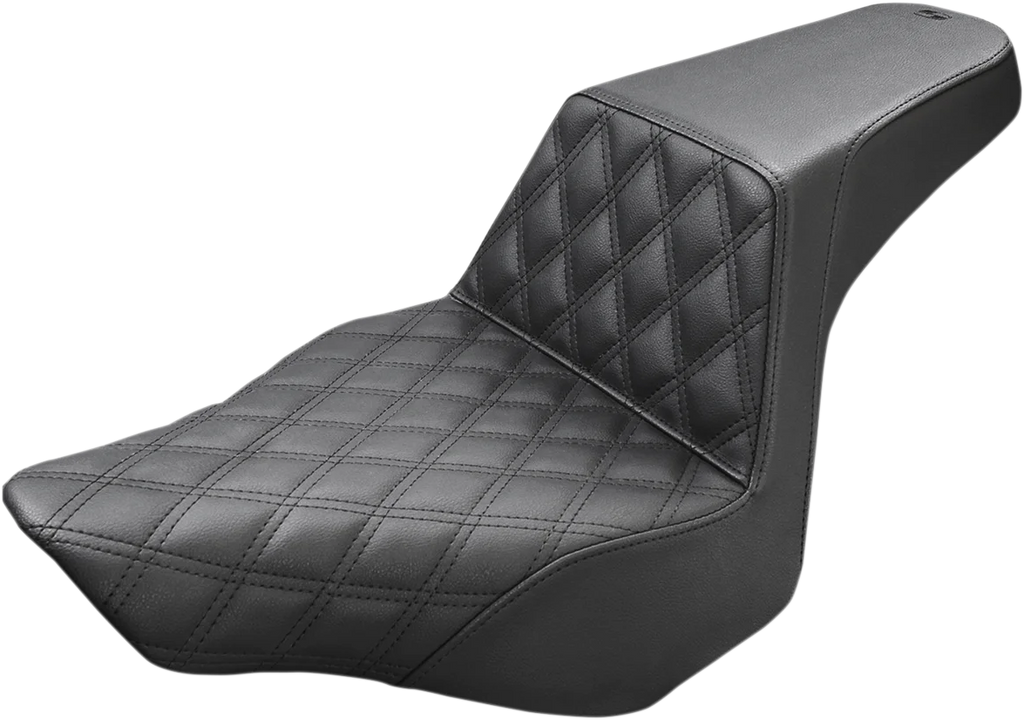 Saddlemen Step-Up Seat - Front Lattice Stitch - Black - FXSB 813-27-172 - Main Product View