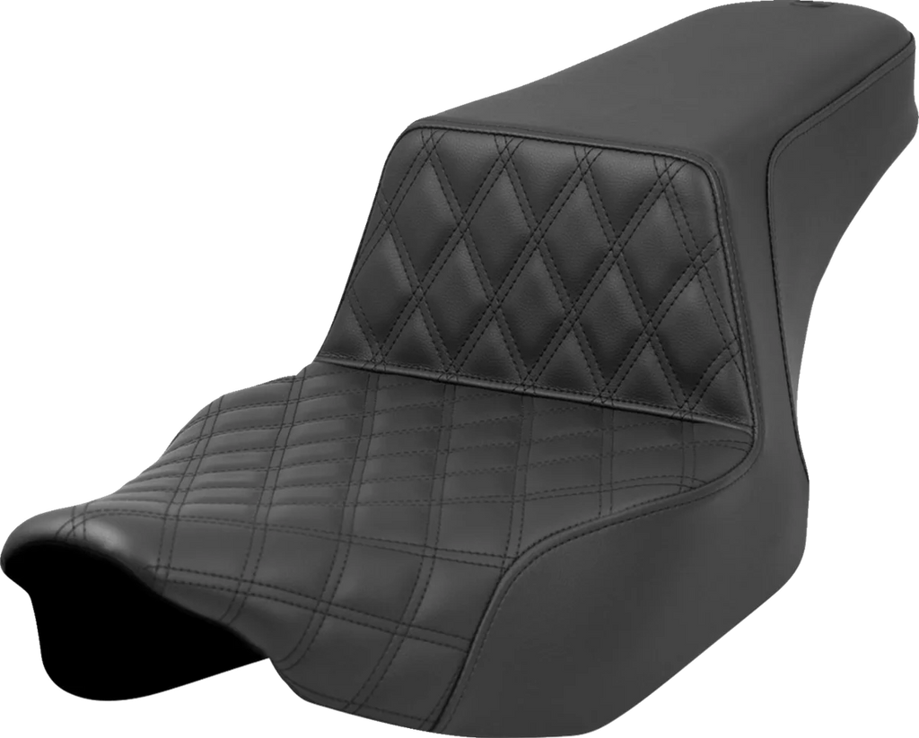 Saddlemen Step-Up Seat - Front Lattice Stitch - Black - Road Glide/Street Glide 823-07-172 - Main Product View