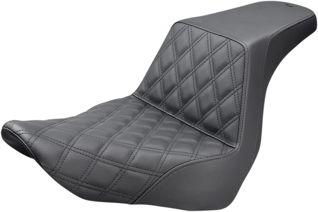 Saddlemen Step-Up Seat - Front Lattice Stitch - Black 818-29-172 - Main Product View