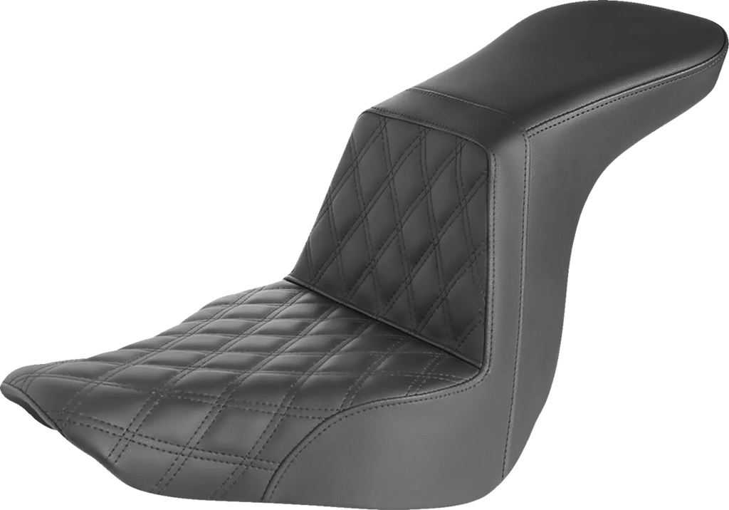 Saddlemen Step-Up Seat - Front Lattice Stitch - Black 818-29-192 - Main Product View