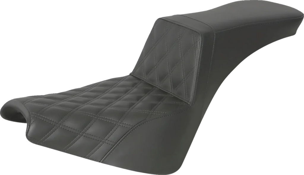 Saddlemen Step-Up Seat - Front Lattice Stitch - Black 818-30-192 - Main Product View