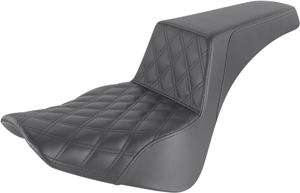 Saddlemen Step-Up Seat - Front Lattice Stitch - Black 818-33-172 - Main Product View