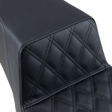 Load image into Gallery viewer, Saddlemen Step-Up Seat - Front Lattice Stitch - Black 897-06-172 - Side View
