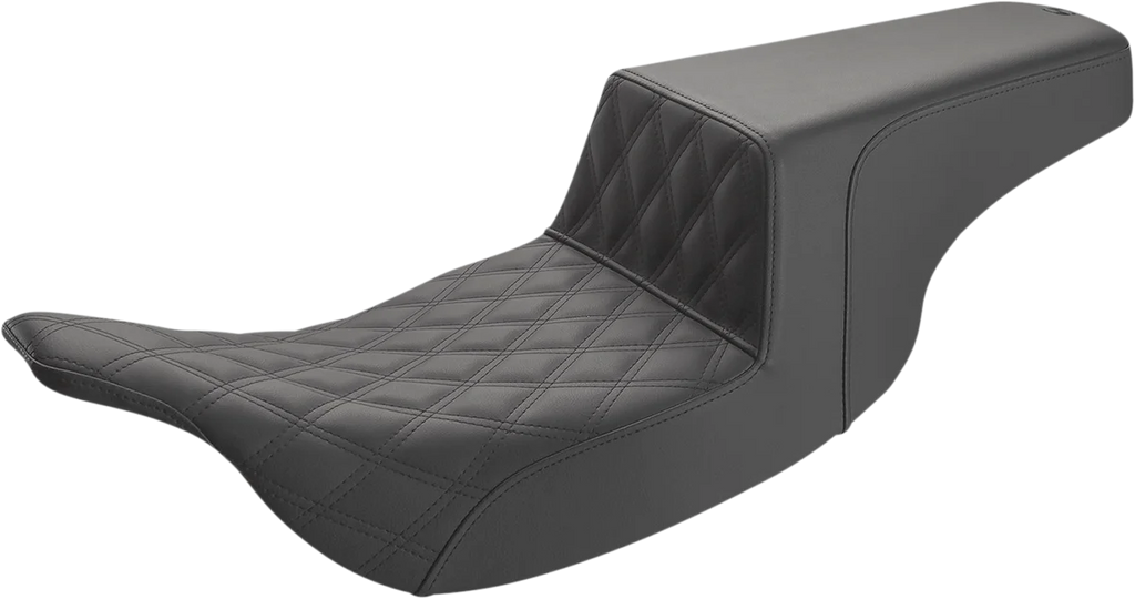 Saddlemen Step-Up Seat - Front Lattice Stitch - Black 897-07-172 - Main Product View
