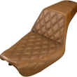 Load image into Gallery viewer, Saddlemen Step-Up Seat - Front Lattice Stitch - Brown - Dyna 804-04-172BR - Main Product View