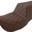 Load image into Gallery viewer, Saddlemen Step-Up Seat - Front Lattice Stitch - Brown - FL '08-'23 808-07B-172BR - Main Product View