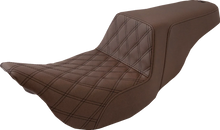 Load image into Gallery viewer, Saddlemen Step-Up Seat - Front Lattice Stitch - Brown - FL '08-'23 808-07B-172BR - Main Product View