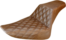 Load image into Gallery viewer, Saddlemen Step-Up Seat - Front Lattice Stitch - Brown - FLS 812-26-172BR - Main Product View
