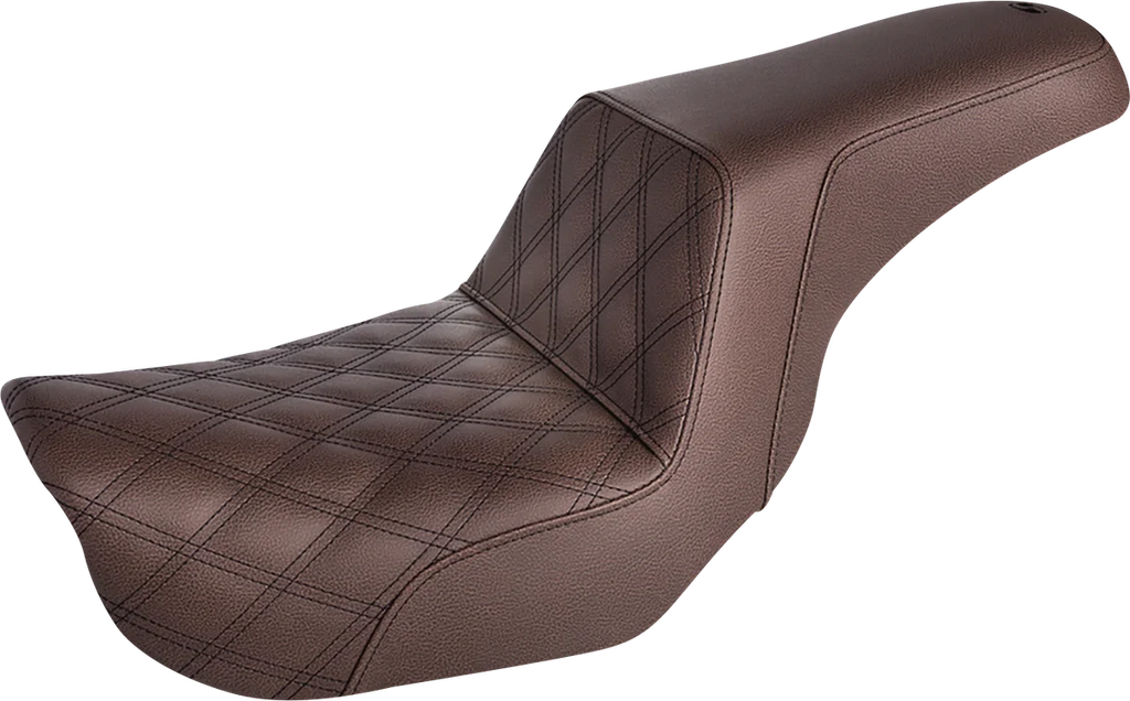 Saddlemen Step-Up Seat - Front Lattice Stitch - Brown - FXD 806-04-172BR - Main Product View
