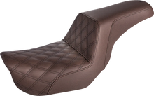 Load image into Gallery viewer, Saddlemen Step-Up Seat - Front Lattice Stitch - Brown - FXD 806-04-172BR - Main Product View