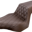 Load image into Gallery viewer, Saddlemen Step-Up Seat - Front Lattice Stitch - Brown - FXSB 813-27-172BR - Main Product View