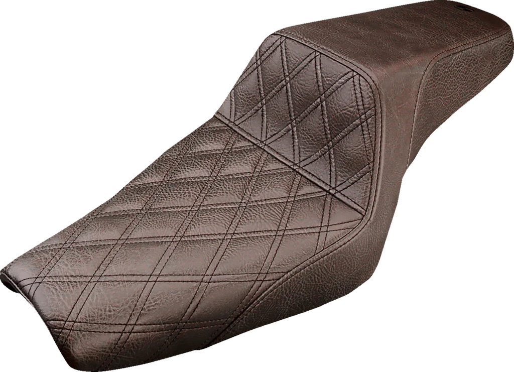 Saddlemen Step-Up Seat - Front Lattice Stitch - Brown - XL 807-03-172BR - Main Product View