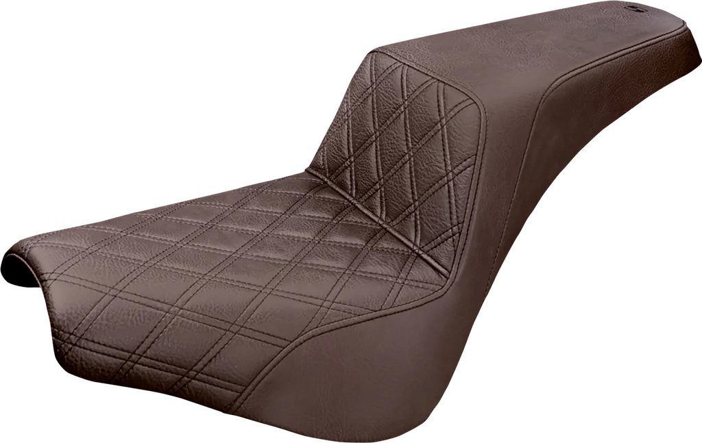 Saddlemen Step-Up Seat - Front Lattice Stitch - Brown 818-30-172BR - Main Product View